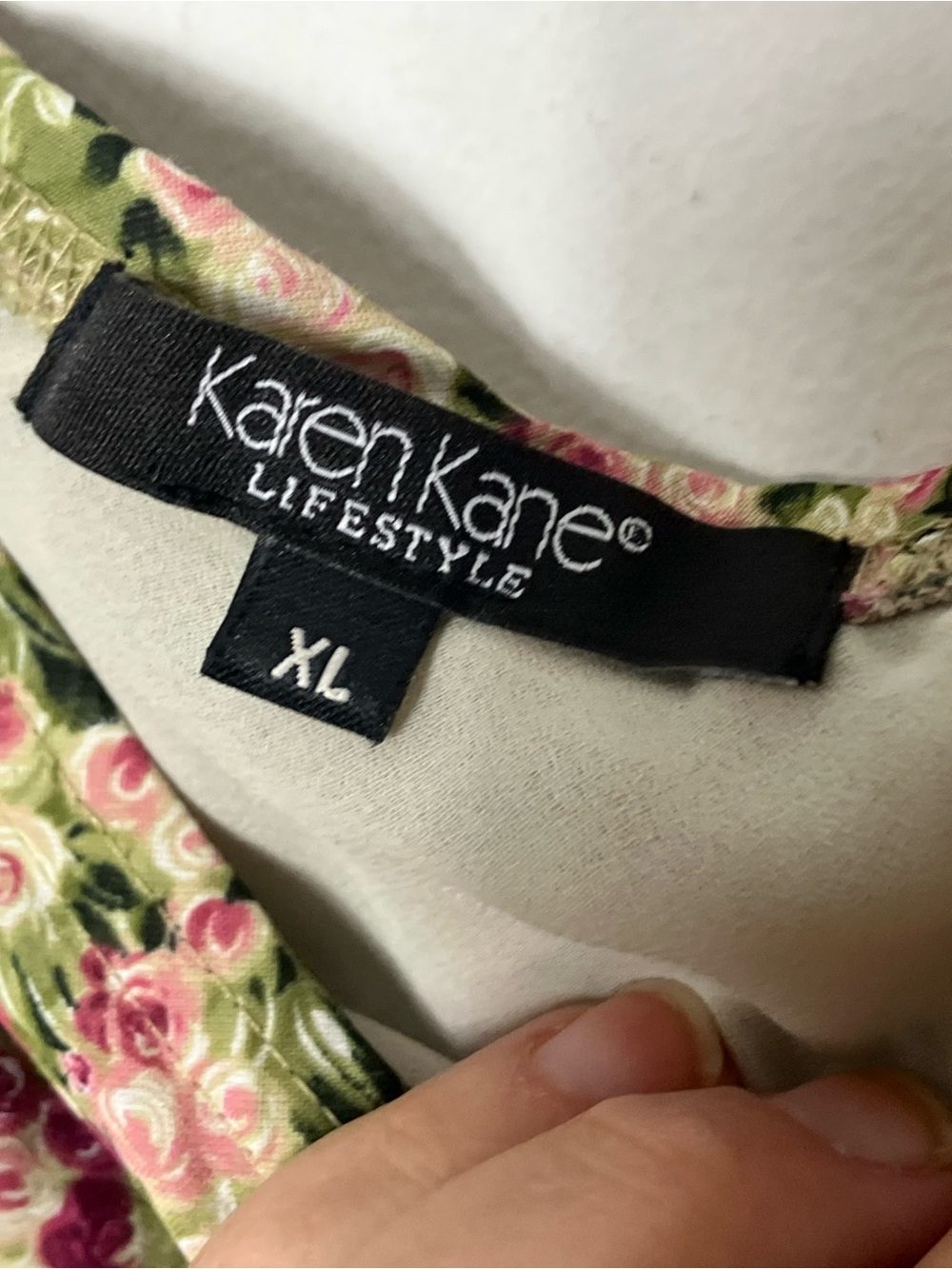 Vintage 90s Y2K Karen Kane Multicolor Floral Midi Skirt XL - Picture 6 of 7